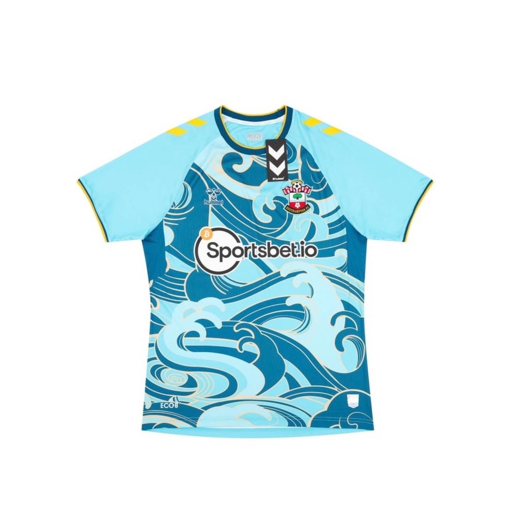 Southampton FC 2022-23 Away Shirt Hummel Mens Teal Wave Soccer Jersey US S